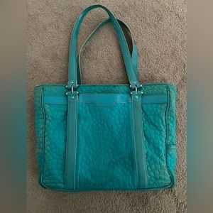 “Vera Bradley” Vintage Tote Bag- 15”x12”x3” Turquoise